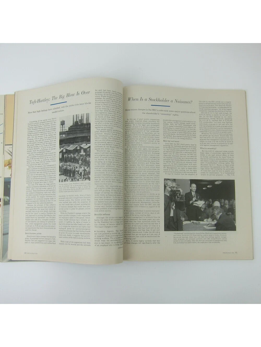 Vintage FORTUNE Magazine March 1954 Ezra T. Benson American Woolen Glenn Martin